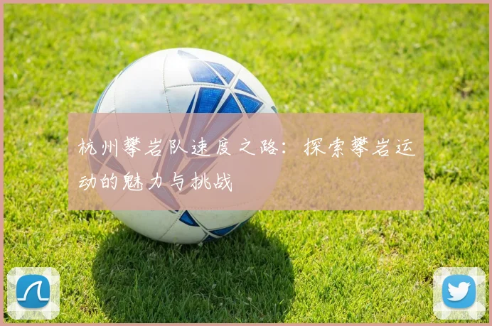 杭州攀岩队速度之路:探索攀岩运动的魅力与挑战